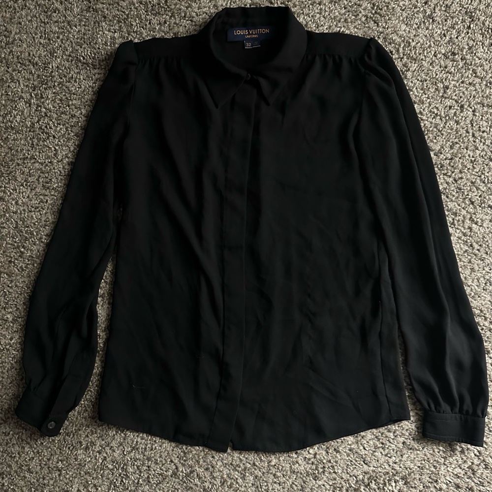 Louis vuitton blouse shirt long sleeve uniforms size 32 women